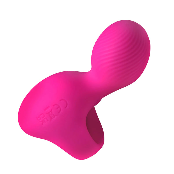 Silicone Rechargeable Finger Vibrator - Pink
