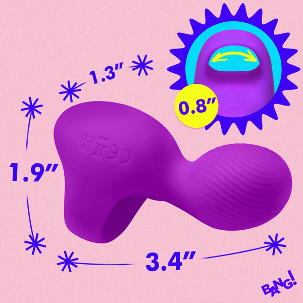Silicone Rechargeable Finger Vibrator - Purple