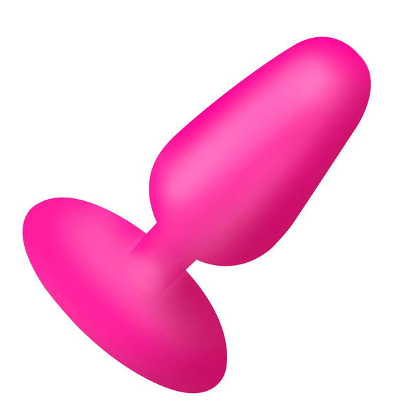 Flexible Vibrating Silicone Butt Plug - Pink