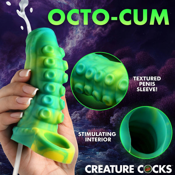 Tentacle Squirting Silicone Penis Enhancer - Green