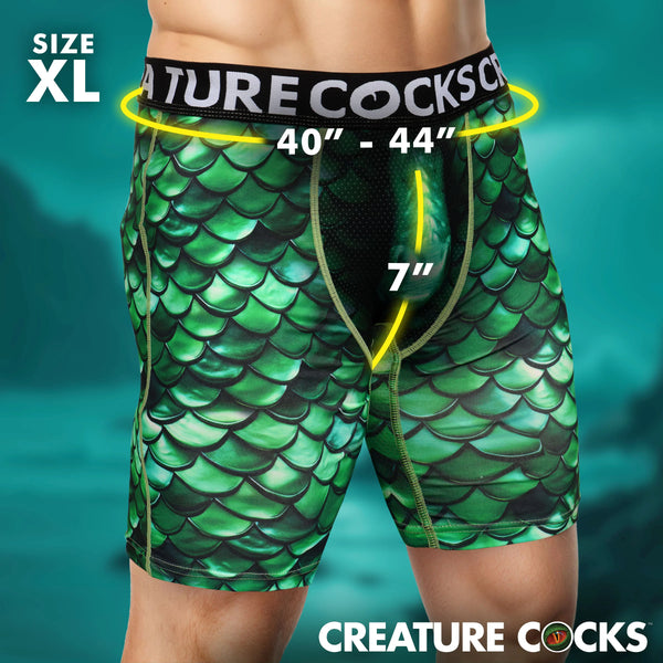 Creature Wear Cockness Monster Lake Creature Boxer Shorts