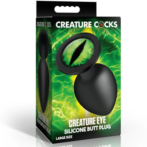 Creature Eye Green Eye Silicone Butt Plug - Large