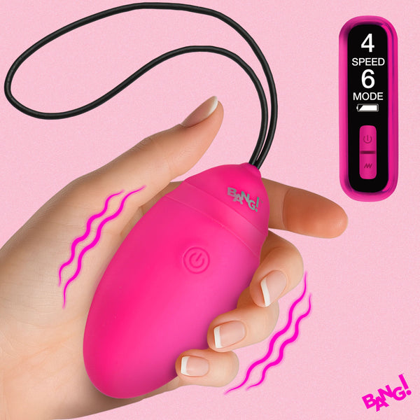 Vibrating Silicone Rechargeable Egg with Digital Remote