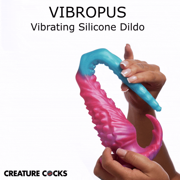 Vibropus Vibrating Silicone Dildo with Remote