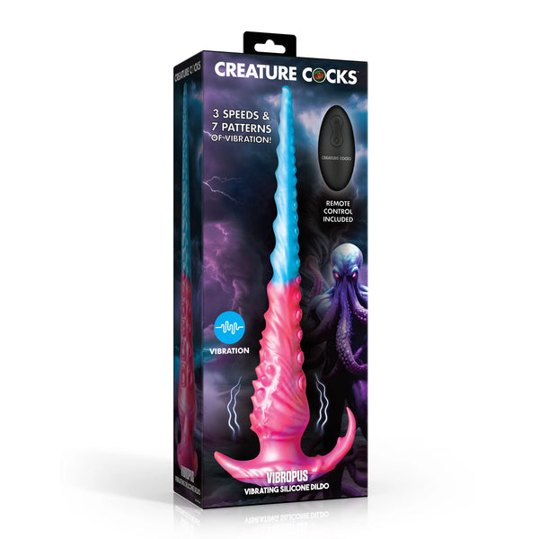 Vibropus Vibrating Silicone Dildo with Remote