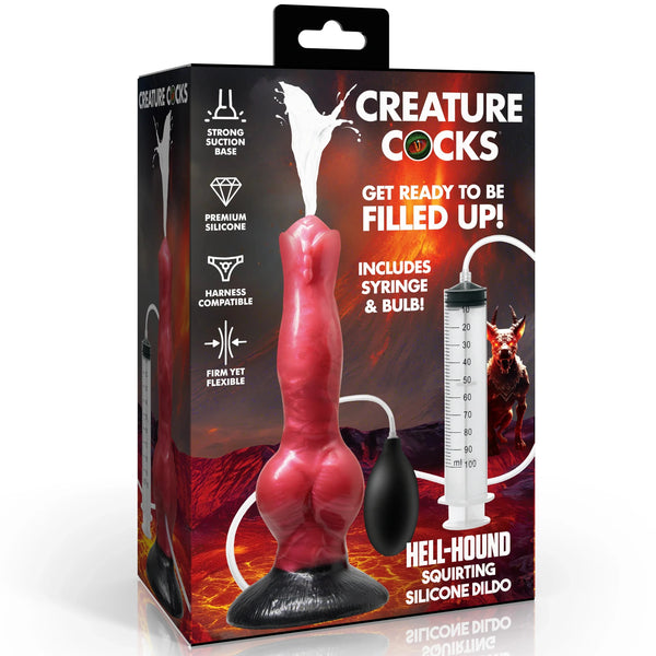 Hell Hound Squirting Silicone Dildo