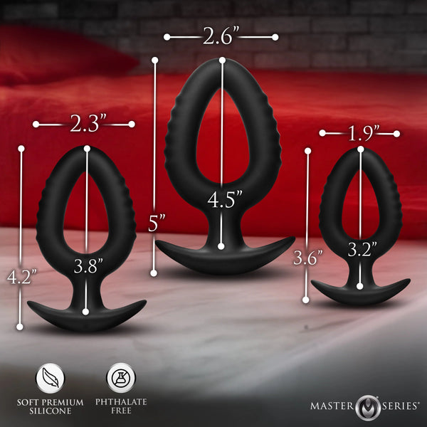 Pop Plugs 3 Piece Hollow Silicone Anal Trainer Set