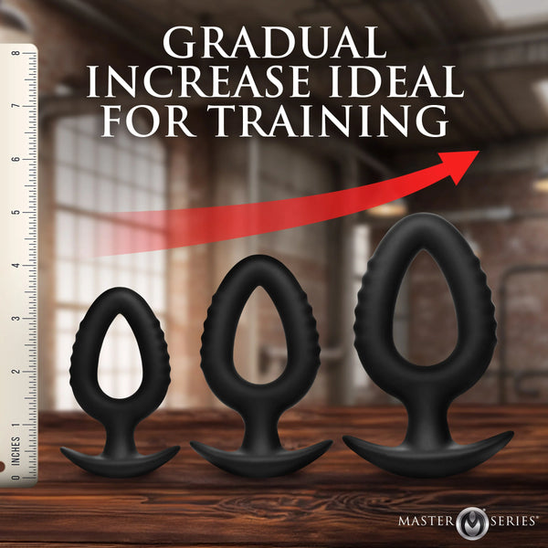 Pop Plugs 3 Piece Hollow Silicone Anal Trainer Set