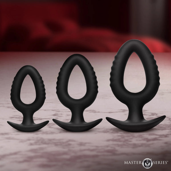 Pop Plugs 3 Piece Hollow Silicone Anal Trainer Set