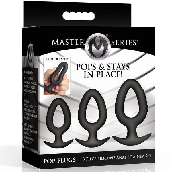 Pop Plugs 3 Piece Hollow Silicone Anal Trainer Set