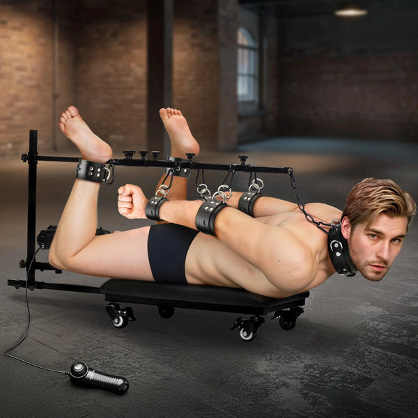 Hog Tie Restraint Rack with Sex Machine