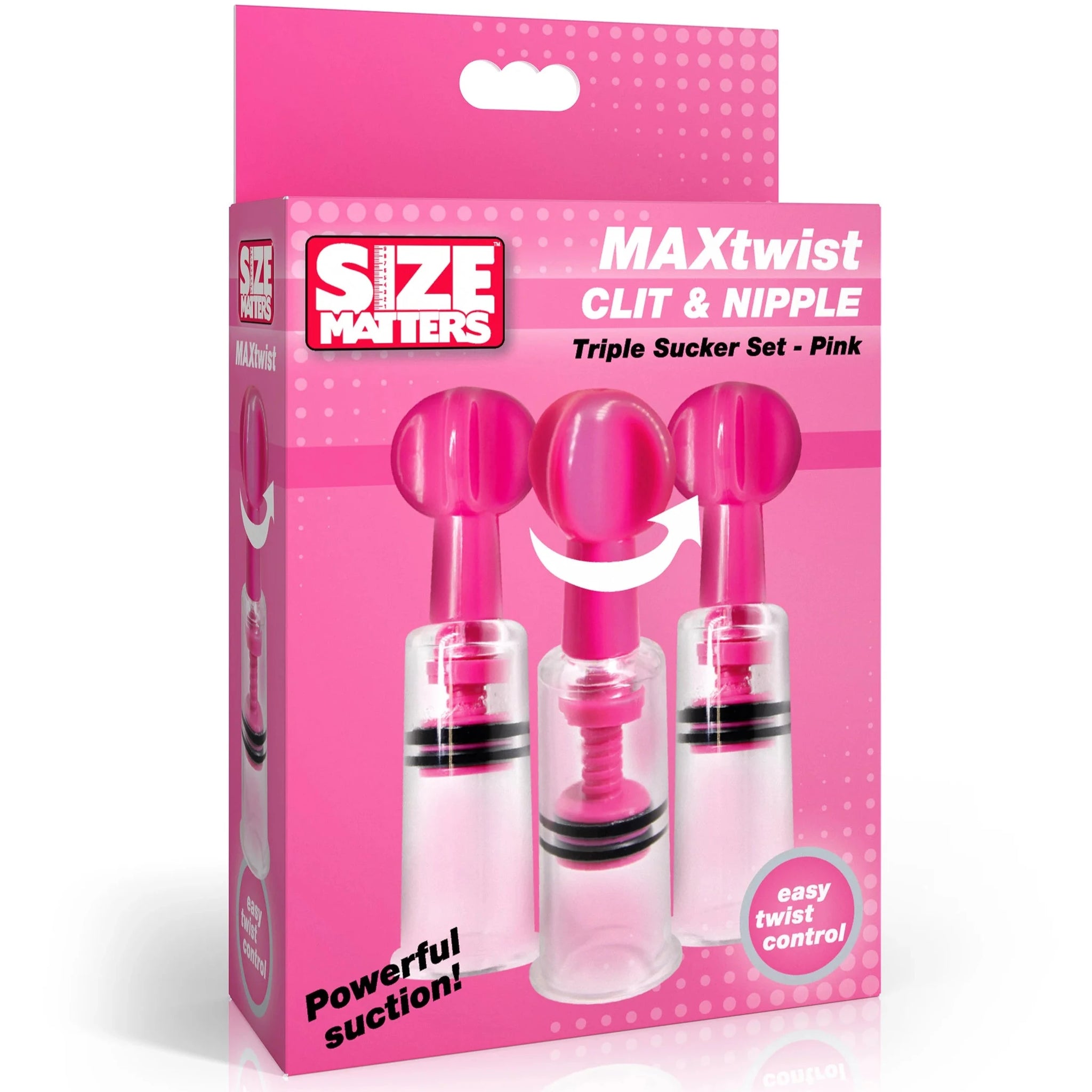 MAXtwist Clit & Nipple Triple Sucker Set - Pink