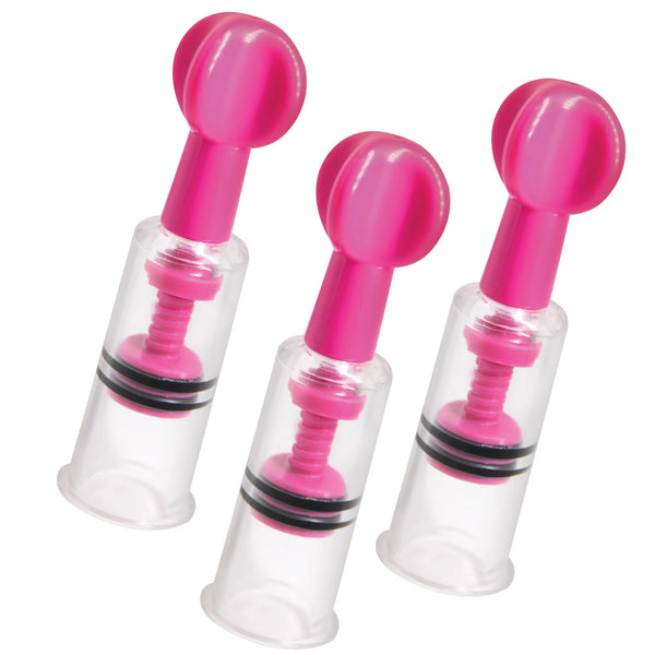 MAXtwist Clit & Nipple Triple Sucker Set - Pink