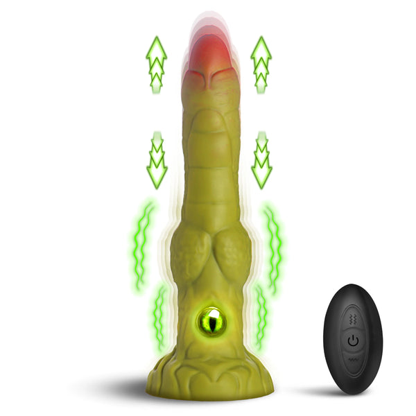 Eyegor Thrusting and Vibrating Silicone Dildo with Remote