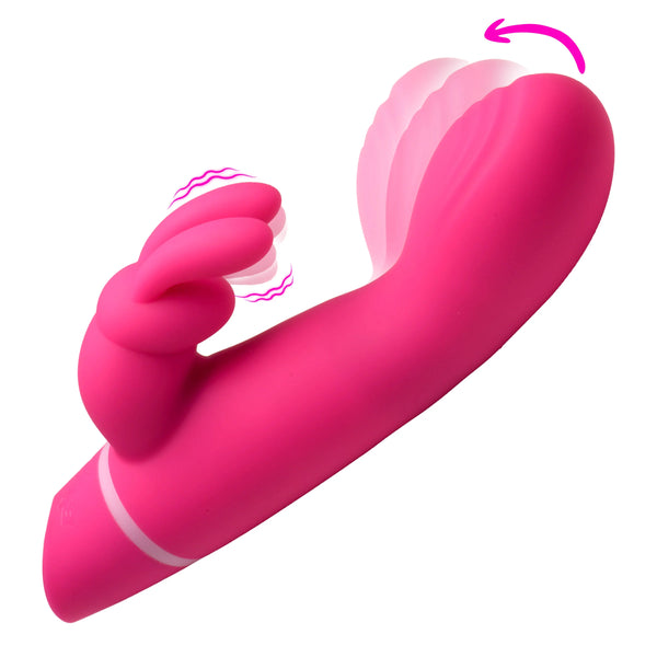 Come Hither Silicone Rechargeable Rabbit Vibrator - Pink