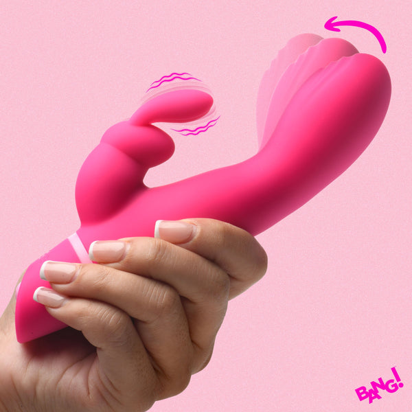 Come Hither Silicone Rechargeable Rabbit Vibrator - Pink
