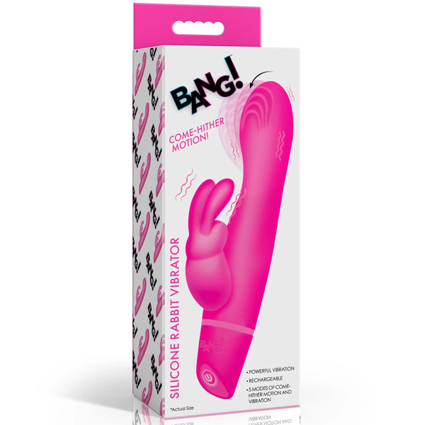 Come Hither Silicone Rechargeable Rabbit Vibrator - Pink