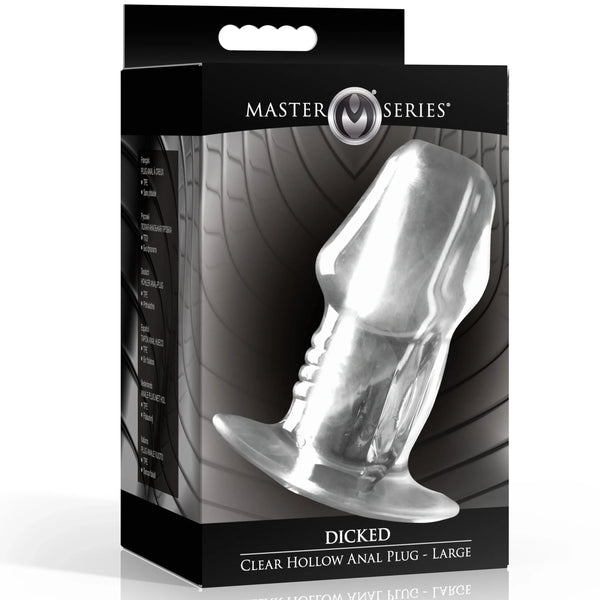 Dicked Clear Hollow Anal Plug