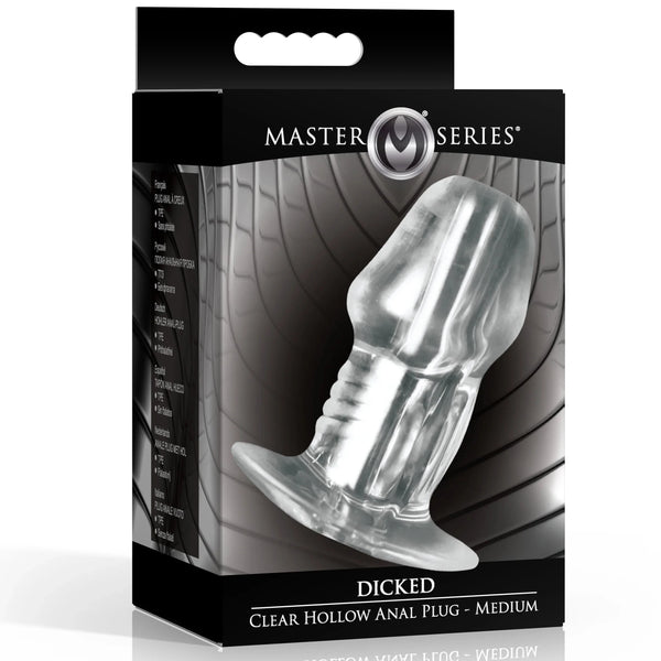 Dicked Clear Hollow Anal Plug