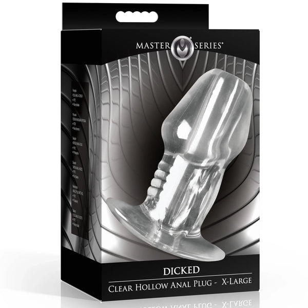 Dicked Clear Hollow Anal Plug