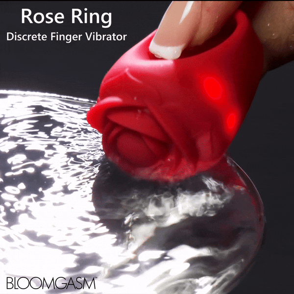Rose Ring Discreet Rechargeable Finger Vibrator