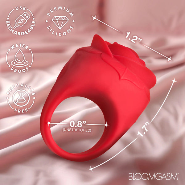Rose Ring Discreet Rechargeable Finger Vibrator