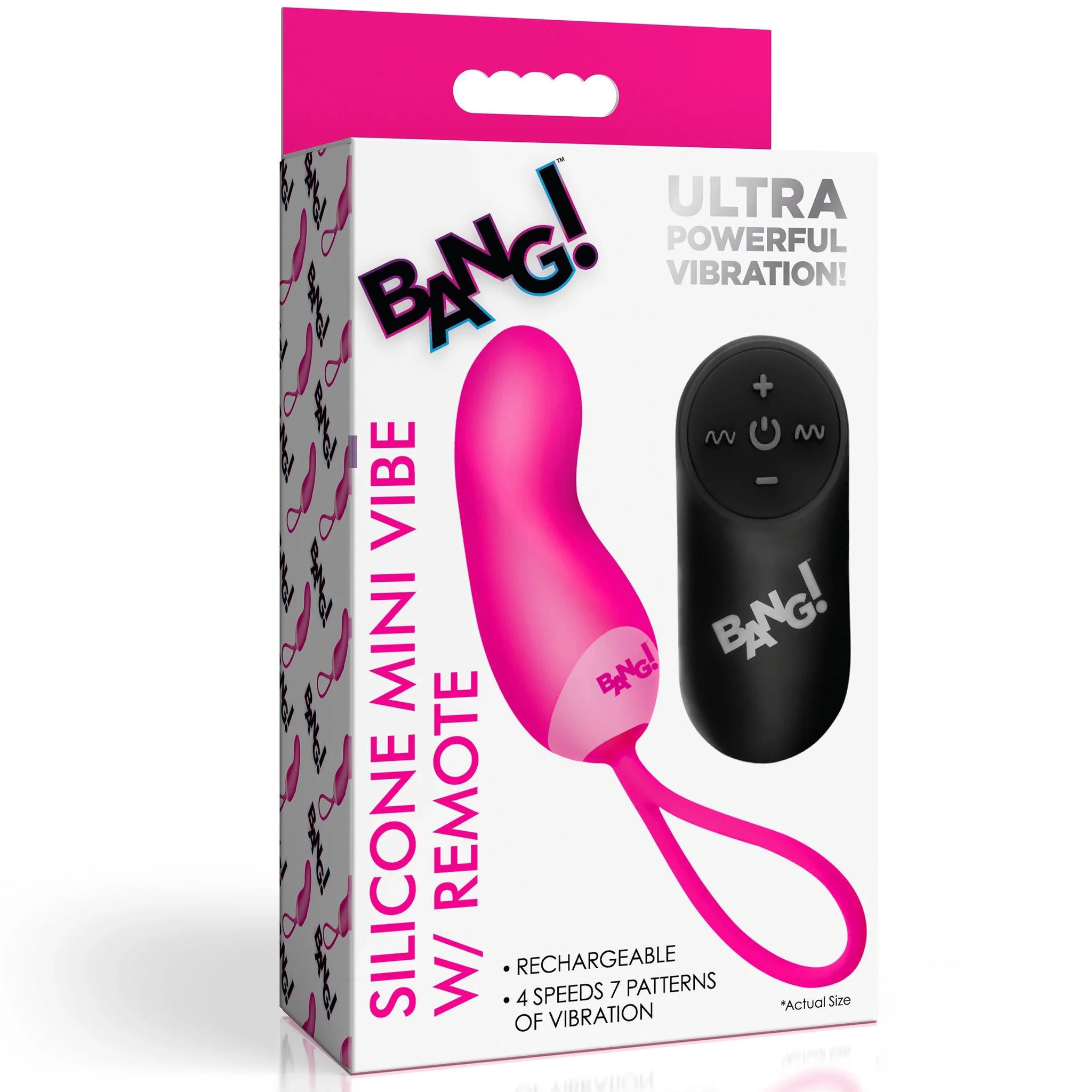 Rechargeable Silicone Mini Vibe with Remote - Pink
