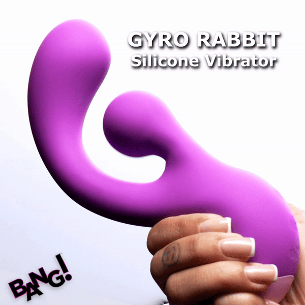 Gyro Rabbit Rechargeable Silicone Vibrator - Purple