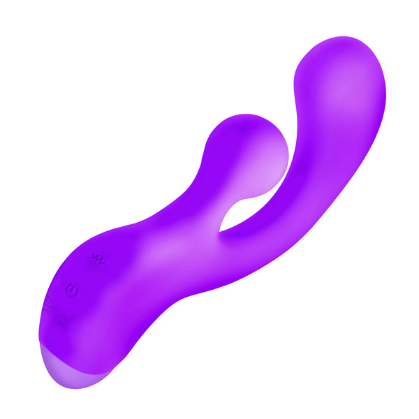 Gyro Rabbit Rechargeable Silicone Vibrator - Purple