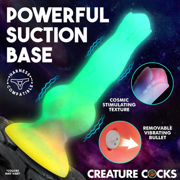 Astro Cock Vibrating Glow-in-the-Dark Silicone Dildo with Remote