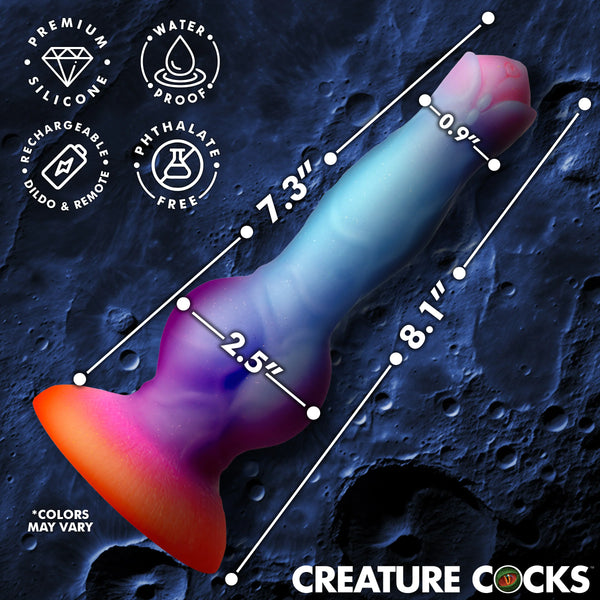 Astro Cock Vibrating Glow-in-the-Dark Silicone Dildo with Remote