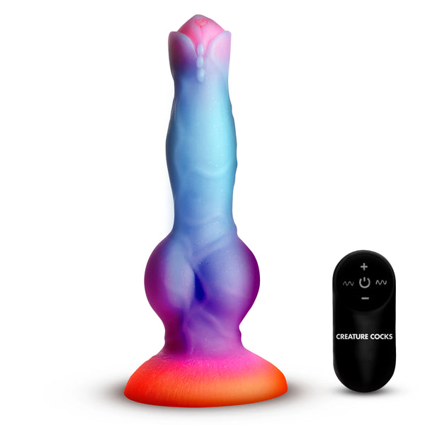 Astro Cock Vibrating Glow-in-the-Dark Silicone Dildo with Remote