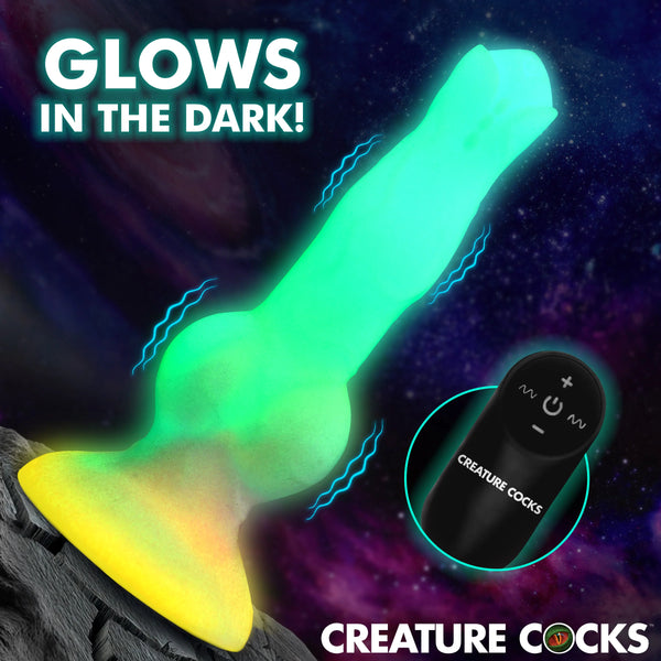 Astro Cock Vibrating Glow-in-the-Dark Silicone Dildo with Remote