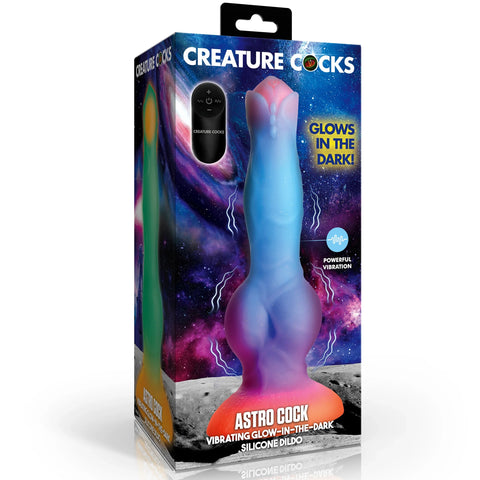 Astro Cock Vibrating Glow-in-the-Dark Silicone Dildo with Remote