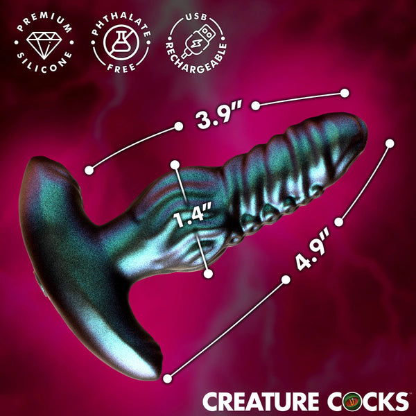 Octo-Squirm Remote Controlled Vibrating & Squirming Silicone Anal Plug