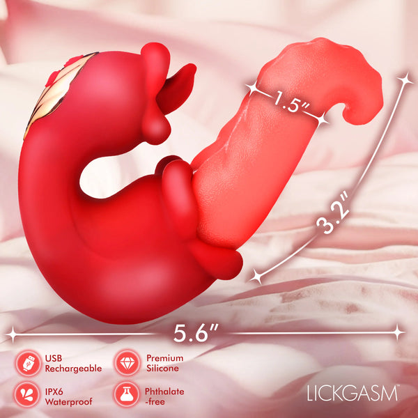 Lick Lasher Licking Rechargeable G-Spot Silicone Vibrator