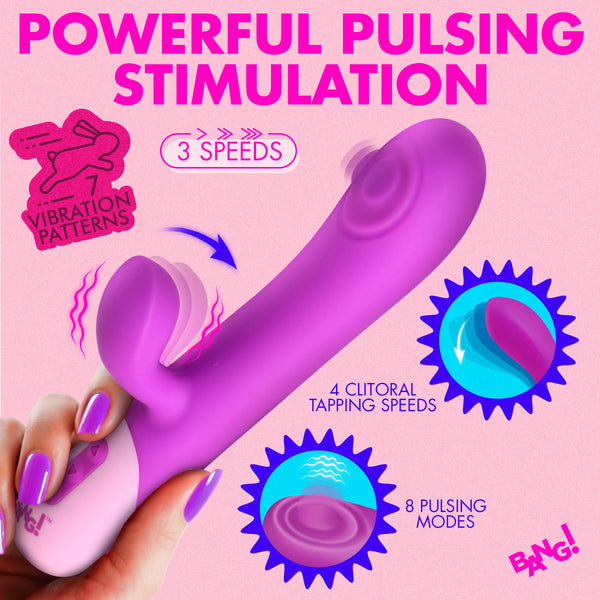 Clit Tapping Rechargeable Pulsing Rabbit