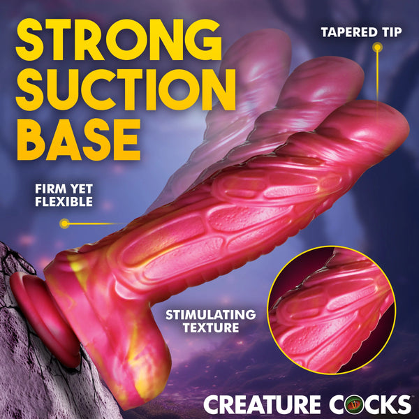 Vespid Thrusting & Vibrating Silicone Dildo with Remote