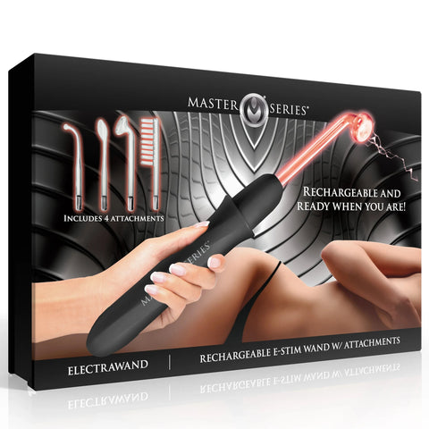 Elektrawand Rechargeable Violet Wand with Attachments - Black