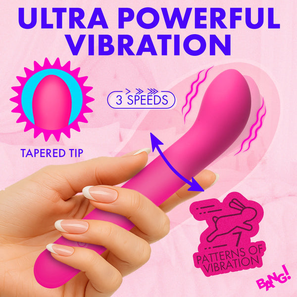 G-Spot Flexible Rechargeable Silicone Vibrator - Pink