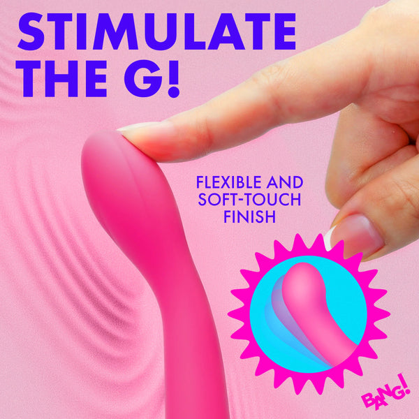G-Spot Flexible Rechargeable Silicone Vibrator - Pink