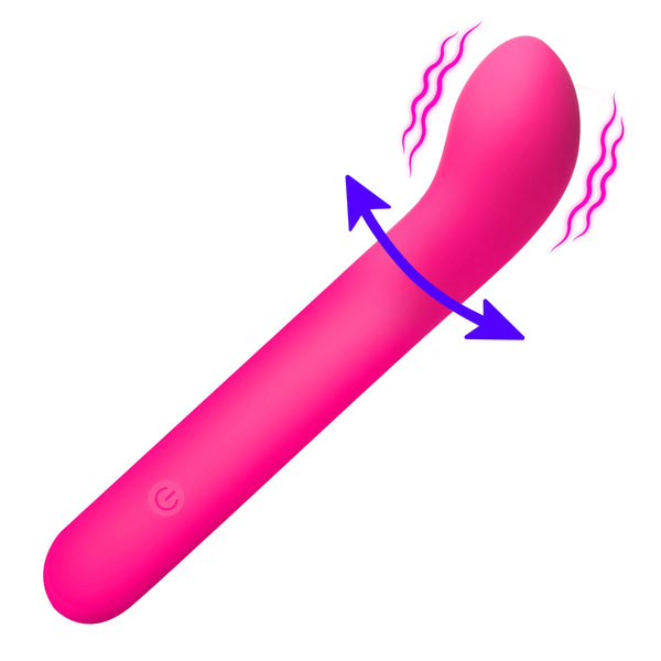 G-Spot Flexible Rechargeable Silicone Vibrator - Pink