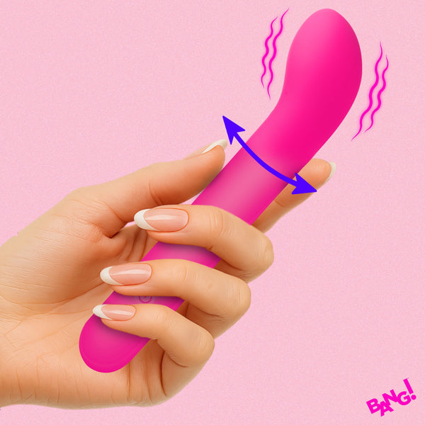G-Spot Flexible Rechargeable Silicone Vibrator - Pink
