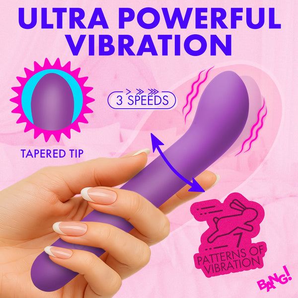G-Spot Flexible Rechargeable Silicone Vibrator - Purple