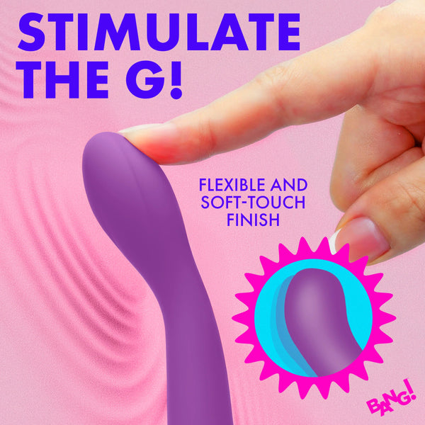 G-Spot Flexible Rechargeable Silicone Vibrator - Purple