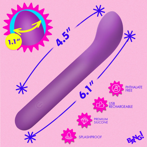 G-Spot Flexible Rechargeable Silicone Vibrator - Purple