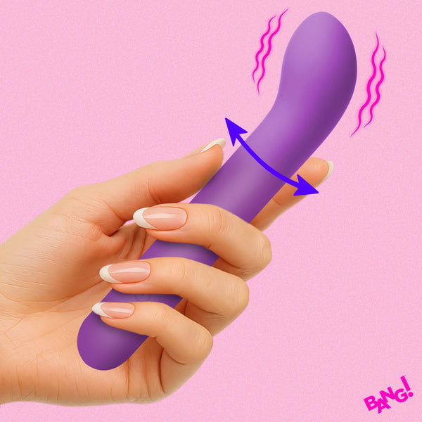 G-Spot Flexible Rechargeable Silicone Vibrator - Purple