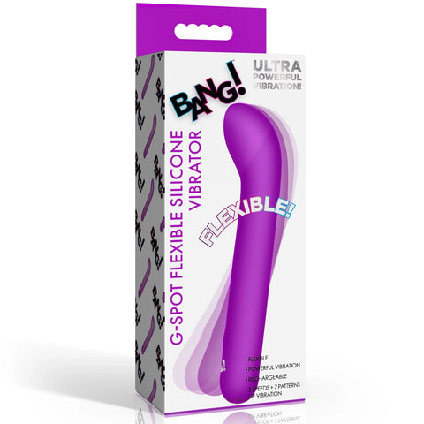 G-Spot Flexible Rechargeable Silicone Vibrator - Purple