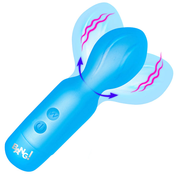 18X Vibrating Silicone Rechargeable Mini Wand - Blue
