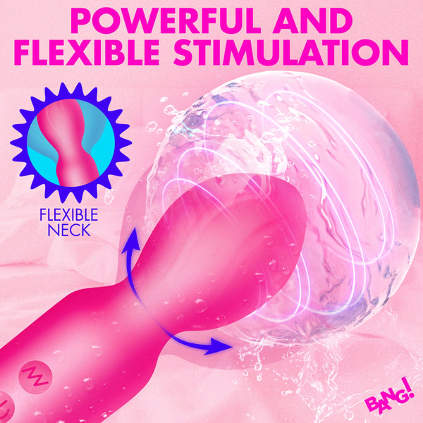 18X Vibrating Silicone Rechargeable Mini Wand - Pink